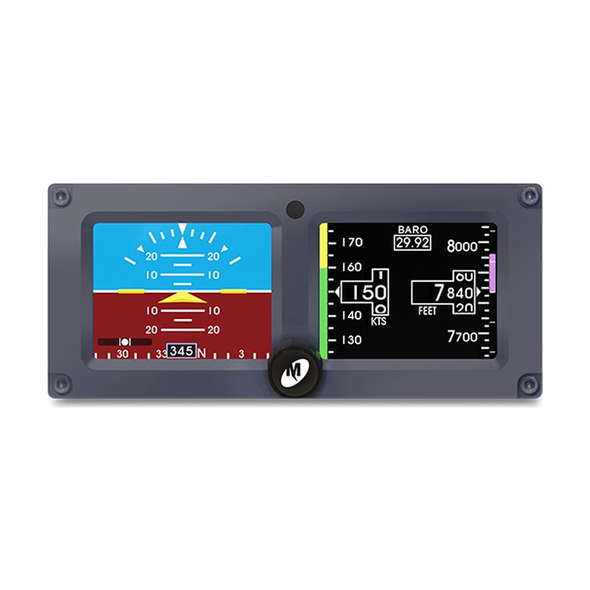 Mid-Continent MD302 SAM Standby Attitude Module 6420302-1, Black Bezel, Li-ion Battery