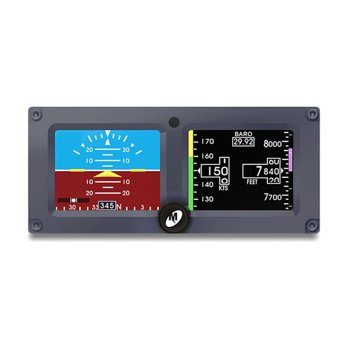 Mid-Continent MD302 SAM Standby Attitude Module 6420302-1, Black Bezel, Li-ion Battery