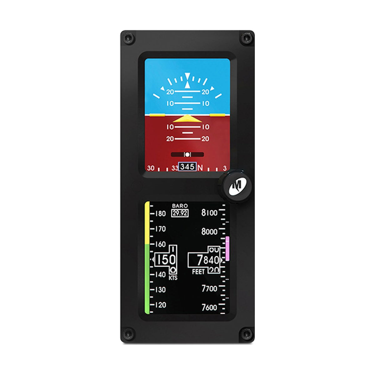 Mid-Continent MD302 SAM Standby Attitude Module 6420302-1, Black Bezel, Li-ion Battery