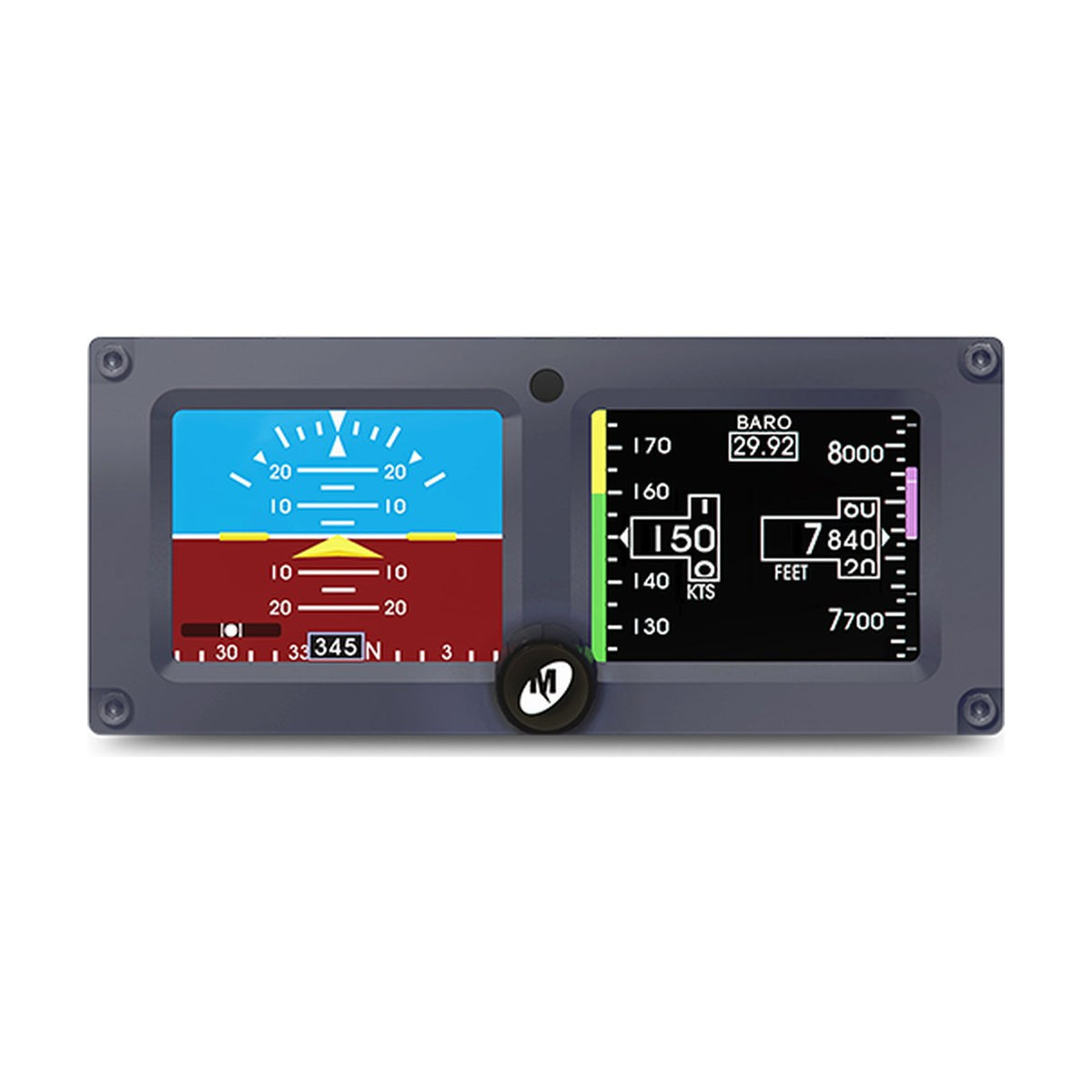 Mid-Continent MD302 SAM Standby Attitude Module 6420302-1, Black Bezel, Li-ion Battery