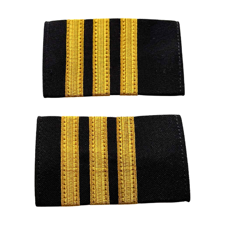 PilotStyle PS913 Gold Epaulettes, 3 Bars