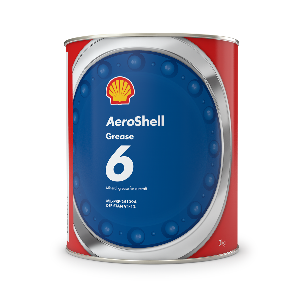 AeroShell Grease 6 aviation grease, 3-kilogram can, P/N GREASE_6