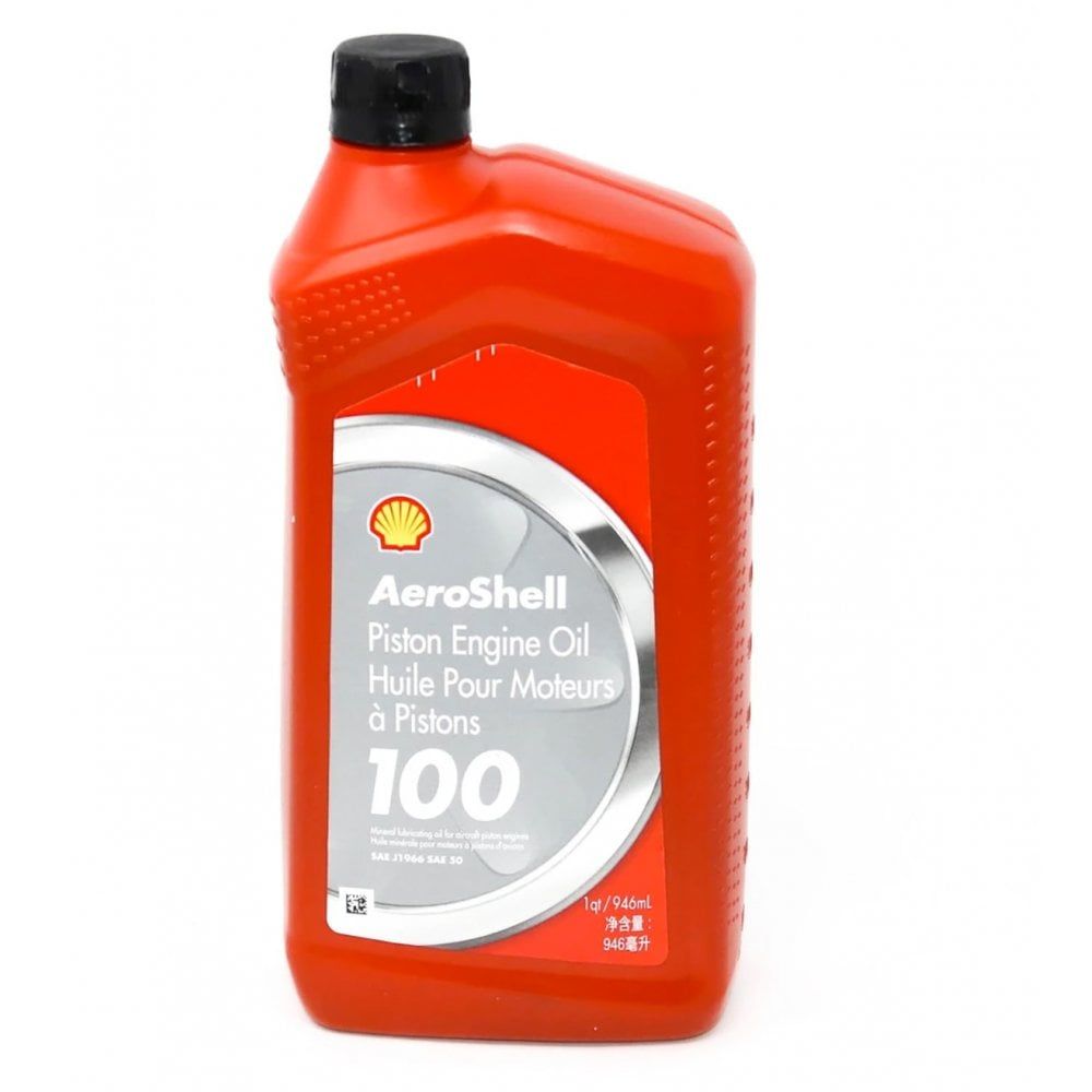 huile pour moteur à pistons en bouteille de 1 quart US AeroShell Oil 100, réf. OIL_100