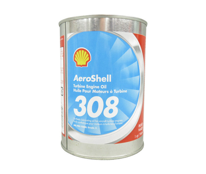 AeroShell Turbine Oil 308, huile pour moteur à turbine en bidon de 1 quart US, réf. OIL_308