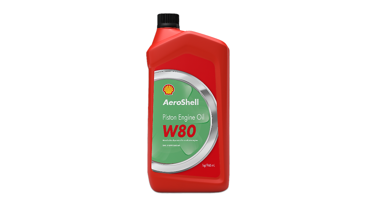 AeroShell Oil W80, aceite para motor de pistón en botella de 1 cuarto estadounidense, n.º de pieza OIL_W80