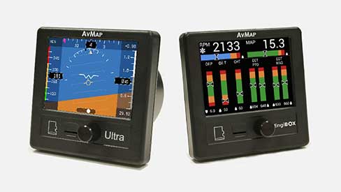 AvMap Ultra EFIS + EngiBOX, EFIS- und Motorüberwachungsset, Teilenummer UX0EFSE0AM