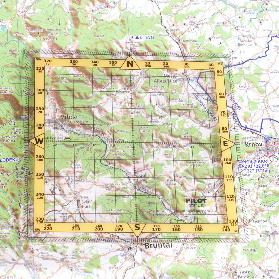 PilotStyle PS302 Square Navigation Protractor